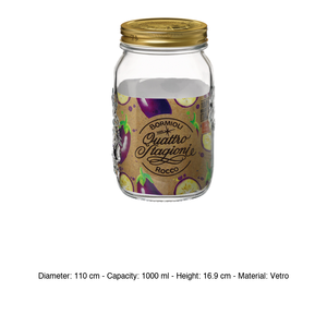 Tarro de Vidrio Bormioli Rocco 4 Stagioni, 1 L, Altura 16.9 cm, Diámetro 11 cm, sin Tapa - Product Image 3