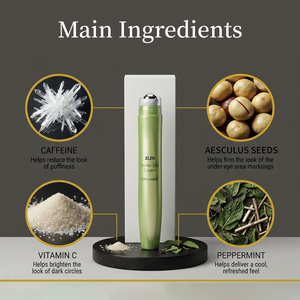 ครีมบำรุงใต้ตา 15 มล. Baggy and Puffy Firming Peptides & Omegas Vitamin C พร้อมลูกกลิ้งนวดเพิ่มประสิทธิภาพการมองเห็น มีสินค้าในสต็อก - Product Image 3