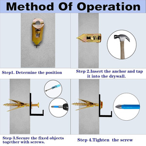 400Pcs Carbon Steel Color Zinc Drywall Screws Expansion Anchors With Screwdriver Bit Boxed Set Metric Size For Fixed Use - Product Image 5