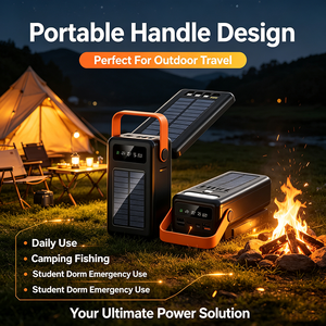 Power Bank <span class=keywords><strong>Solare</strong></span> Bestseller con 4 Cavi Integrati Rimovibili, Ricarica Simultanea di 6 Dispositivi, Torcia LED, 13 Protezioni di Sicurezza - Product Image 1