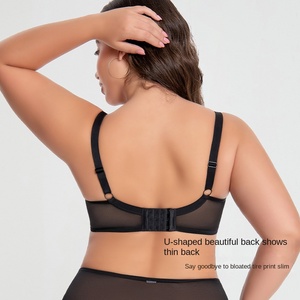 <span class=keywords><strong>Lingerie</strong></span> grande taille pour femmes aux seins volumineux, petite taille, anti-affaissement, rassemblement, respirante, fine, design à bonnet complet - Product Image 5