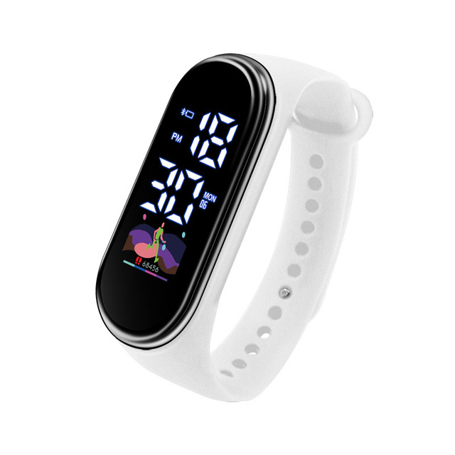 Factory Price Cute Cartoon Oval Children's LED Digital Watch Plastic Strap Sports Smart Watch Unisex Birthday Gift 20BAR Water