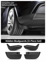 Compatible avec les garde-boue avant et arrière du Tesla Model Y 2025 relooké, anti-rayures, en TPE noir, accessoire de protection.