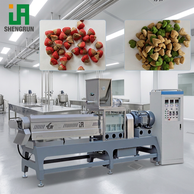 Automatic Stainless Steel Twin Screw Extruder Dry Pet Dog Cat Food Making Production Line Dog Cat Feed Pellet Making Machine