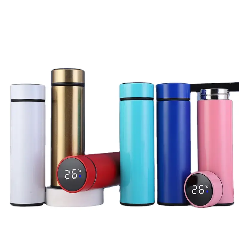 New Arrival smart led temperature control 17 oz thermos cups LED Temperature Display Vacuum Flasks smart water bottle cup