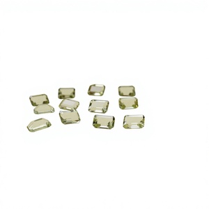Lot de 12 pierres précieuses en quartz citron naturel, taille émeraude 4x6mm, jaune clair, pierres lâches, effet de couleur, certifiées par un tiers - Product Image 3