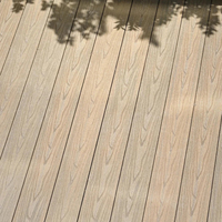 Revêtement de sol extérieur en WPC antidérapant et imperméable avec système d'assemblage par emboîtement
