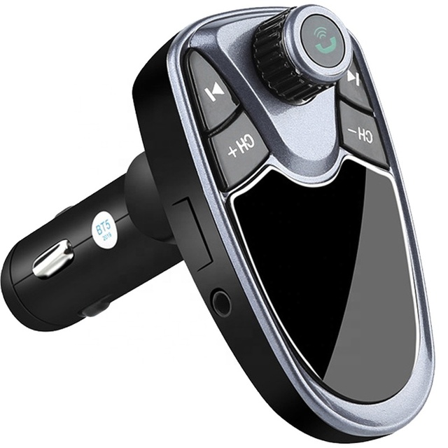 Led Bluetooth HandFree In-car Radio Player Mp3 Kit Fm Music Transmitter Fast Charger New Fm Transmitter Big Screen Mp3 Car