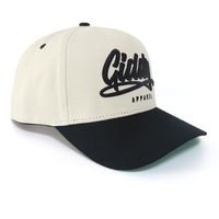 Casquettes de baseball personnalisées en gros à 5 panneaux bicolores style A-frame, casquettes de sport et d'extérieur personnalisées, casquettes unisexes pour hommes et femmes