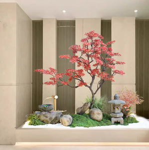 Arbre artificiel de frêne rouge, arbre à feuilles de frêne, arbre fleuri, aménagement paysager, cour extérieure, hôtel, plante, décoration paysagère - Product Image 2