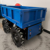 Transporteur électrique télécommandé pour verger et ferme, UTV/ATV électrique 4x4 tout-terrain, remorque benne de transport