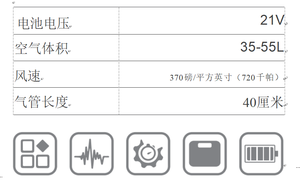 ปั๊มลมพกพาไร้สาย 21V ใช้แบตเตอรี่ลิเธียม - Product Image 4