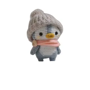 2023 nouveau design crochet pingouin motif fait à la main crochet pingouin jouet pour enfant peluche pingouin jouet pour enfants