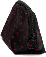 Pochette de maquillage cosmétique en maille avec logo personnalisé pochette cadeau promotionnelle en maille demi-lune de voyage