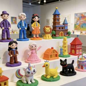 Stok Grosir Tanah Liat Ultra-Ringan 12 Warna Tanah Liat Berwarna Buatan Tangan untuk Taman Kanak-Kanak Plastisin Playdough Slime Kit DIY Unisex - Product Image 5