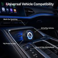 30% de Descuento en Adaptador Inalámbrico CarPlay Portátil 2 en 1 con Puerto USB, Universal para IOS 10+ / Android 11+