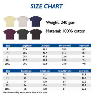 240g T-shirt réversible en détresse en pur coton à manches courtes, Vintage American Casual - Product Image 5