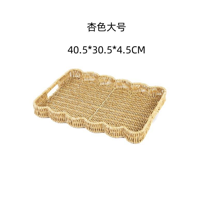 Plateau forme fleur couleur abricot, grand modèle - 40,5cm