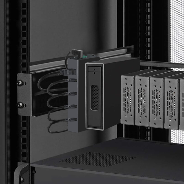 Industrial USB Hub 3.0 4 Port High Speed USB Hub 5Gbps Data Transfer with Metal Enclosure for Server Computer