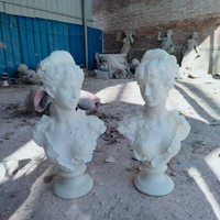 Custom Life Size Outdoor Garden Decoration Hand Carved Marble Marcus Aurelius Bust Sculpture for Sale