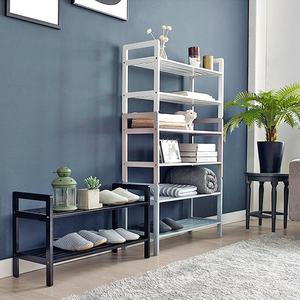 رف تخزين تراص مدمج متعدد الوظائف للمداخل ، رف أحذية متعدد الطبقات بتصميم بسيط - Product Image 3