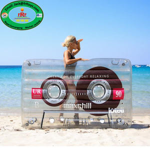 Summer Pool Party Fun PVC Inflable <span class=keywords><strong>Gigante</strong></span> Cassette Tape Pool Float Lilo Beach Colchón - Product Image 2