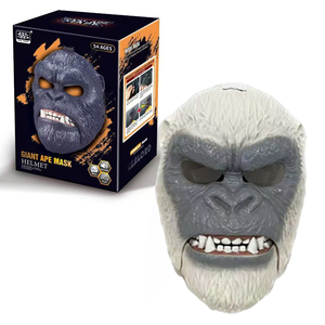 POWER Máscara de Cabeza de Gorila Realista de Plástico para Halloween, Disfraz de <span class=keywords><strong>Mono</strong></span> Divertido para Cosplay y Fiestas de Carnaval - Product Image 4