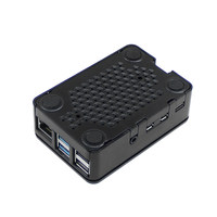 Boîtier de protection noir en ABS avec ventilateur pour Raspberry Pi 4B