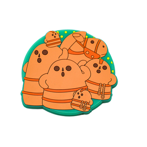 Reusable Silicone Tea <b>Coaster</b> Cartoon Anime Snowman Rhombic Custom <b>Coasters</b> <b>for</b> <b>Drinks</b> - Product Image 1