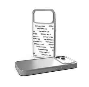 <span class=keywords><strong>Coque</strong></span> de téléphone <span class=keywords><strong>personnalisable</strong></span> <span class=keywords><strong>en</strong></span> argent plaqué pour sublimation par transfert thermique, compatible iPhone 17 Pro Max, avec revêtement argenté électrolytique - Product Image 1