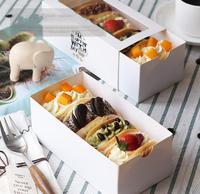 Boîtes à emporter en papier Kraft avec Logo personnalisé, boîtes à gâteaux, à Dessert pour cupcakes et boulangerie, 10 pièces