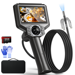 Caméra d'inspection endoscopique articulée à 4 voies, 4,5 pouces HD, pour réparation automobile, orientable à 360° ° Boroscope articulé industriel - Product Image 1