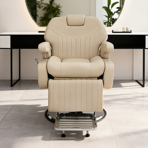 Reclining Barber <strong>Salon</strong> <strong>Chair</strong> with Modern Design Luxury PU Leather Eco-Friendly &amp; Durable Construction Applicable to Barber Shops - Product Image 3