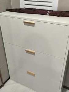 Meuble à chaussures moderne Mryal blanc avec tiroirs pour entrée, rangement et organisation pour la maison et l'appartement - Product Image 4