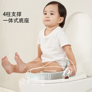 Multifunctional 3 In 1 Baby <b>Potty</b> <b>Training</b> Seat With Footstool For Boys And Girls Feather Gray PP Material - Product Image 3