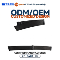 Bracelet de remplacement universel en nylon tressé noir de 18 mm pour montre connectée, lampe frontale, masque de ski et équipement de plein air