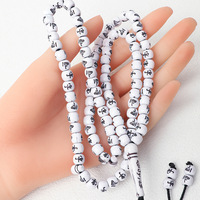 Collier et bracelet de prière musulman faits à la main, 33 perles, chapelet islamique unisexe en acrylique, Sibha Tesbih Misbaha, religieux