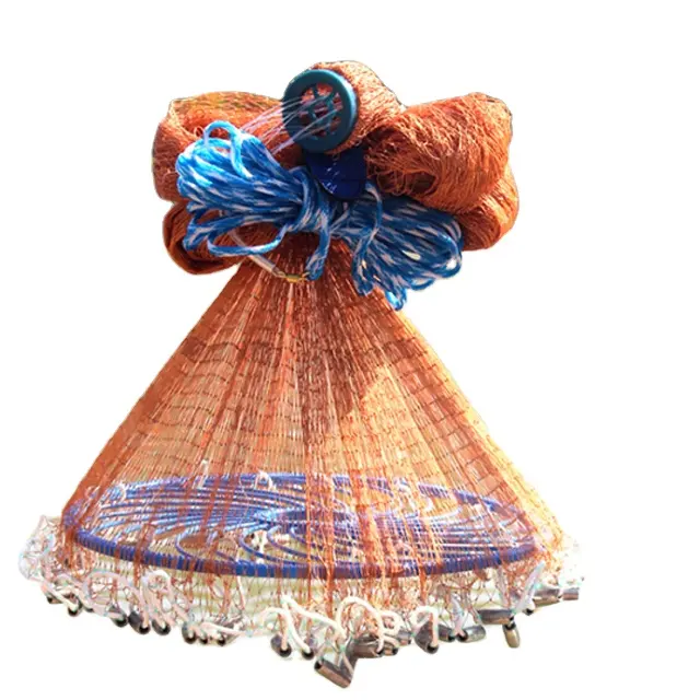 Drawstring Various and Tire Line Fishing Tackles Frisbee Cast Net Nylon Monofilament PE Fishing Net Fish Catching Net