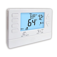 Termostato de aire acondicionado hvac, bomba de calor de Programación digital lcd para interior con cable, 24v