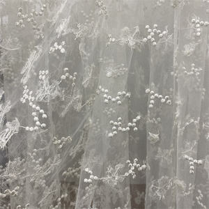 Exquisitas telas de lentejuelas bordadas de <span class=keywords><strong>tul</strong></span> blanco y lentejuelas transparentes de 3mm para ropa - Product Image 4