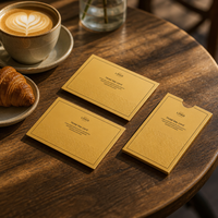 Funda Minimalista Blanca con Relieve para Tarjetas de Hotel, Sobre para Tarjetas de Habitación con Logotipo Personalizado, Suministros Corporativos para Hoteles al por Mayor