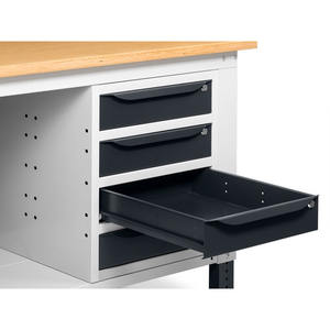 Fami WORK2003 Établi réglable de 200cm avec plateau en bois et armoire à 4 tiroirs - Product Image 5