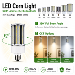 UL LED Maiskolben-Leuchte 150lm/W CE RoHS 5 Jahre Garantie Straßen- und Lager-Nachrüstlampe Großhandel - Product Image 2
