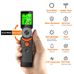 Mini6 고정밀 방수 디지털 고기 온도계 식품 온도 OEM 및 ODM 지원을위한 초고속 잘 된 타이머 - Product Image 3
