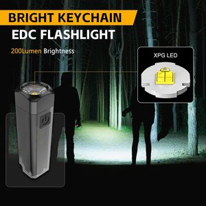 Linterna LED de aluminio portátil recargable con imán potente para exteriores, ideal para camping, llavero y EDC, venta al por mayor - Product Image 2