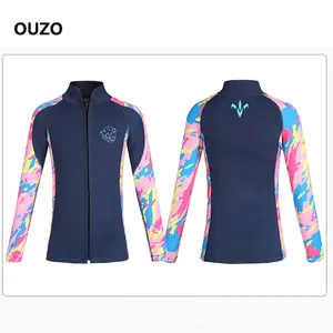 OUZO Custom logo printed neoprene 2.5mm Full Suit swimming kids wetsuits