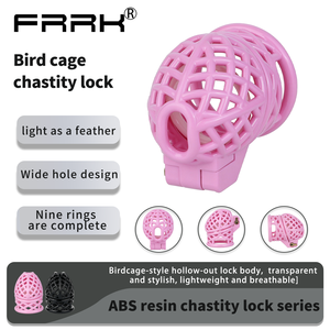 Dispositifs de chasteté légers en résine ABS imprimés en 3D pour hommes, avec anneau de verrouillage invisible de 9 tailles, jouets sexuels pour l'exercice du pénis. - Product Image 1