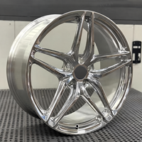Jantes 5x114.3 Performance Forgées 17-22 Pouces Argent Poli Logo Personnalisé pour BMW 525 530 Land Rover Rolls-Royce Nissan