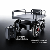 Chariot à plateforme mobile électrique en acier à 4 roues Foxtechrobot FOLO100 Pro100 kg