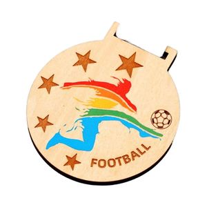 Vente en gros de médailles de marathon en bois, ornements en bois, médailles de sport imprimées UV pour le badminton, le cyclisme, la randonnée, la compétition, dropshipping - Product Image 2